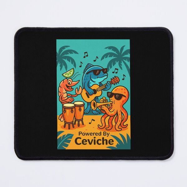 Item preview, Shrimp & Fish Band – Funky Salsa Ceviche designed and sold by Sarcastic designs.