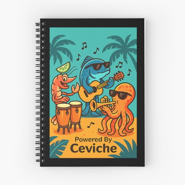 Item preview, Shrimp & Fish Band – Funky Salsa Ceviche designed and sold by Sarcastic designs.