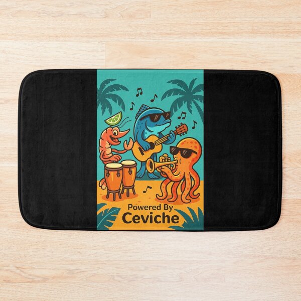 Item preview, Shrimp & Fish Band – Funky Salsa Ceviche designed and sold by Sarcastic designs.