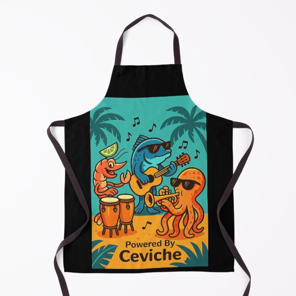 Item preview, Shrimp & Fish Band – Funky Salsa Ceviche designed and sold by Sarcastic designs.