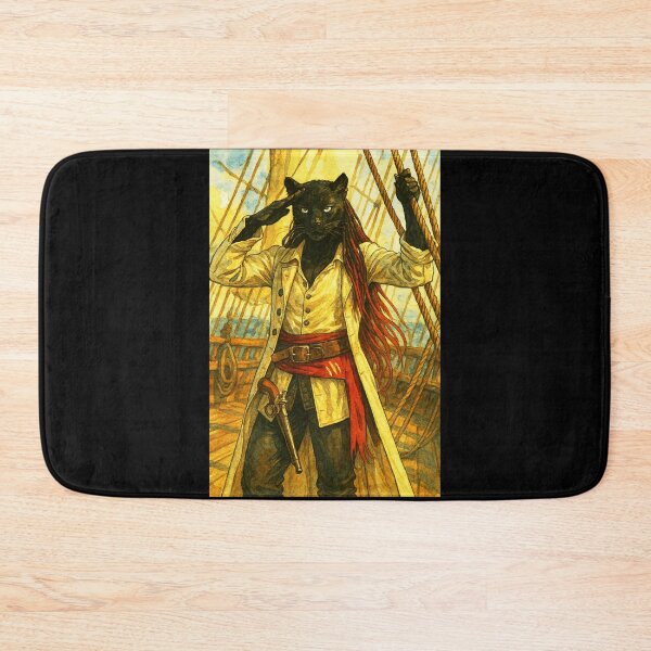 Item preview, Pirate Panther Captain Feline Adventurer at Sea designed and sold by Sarcastic designs.