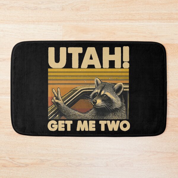 Item preview, Vintage Utah Get Me Two Retro Humor Quote Raccon designed and sold by gear-posters.