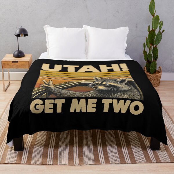 Item preview, Vintage Utah Get Me Two Retro Humor Quote Raccon designed and sold by gear-posters.