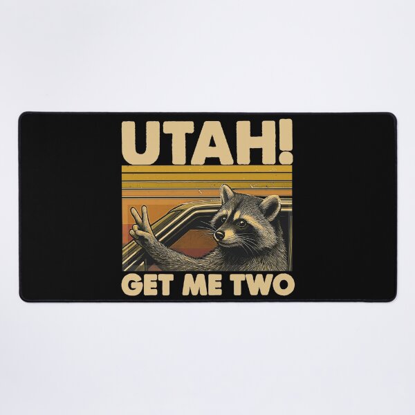 Item preview, Vintage Utah Get Me Two Retro Humor Quote Raccon designed and sold by gear-posters.