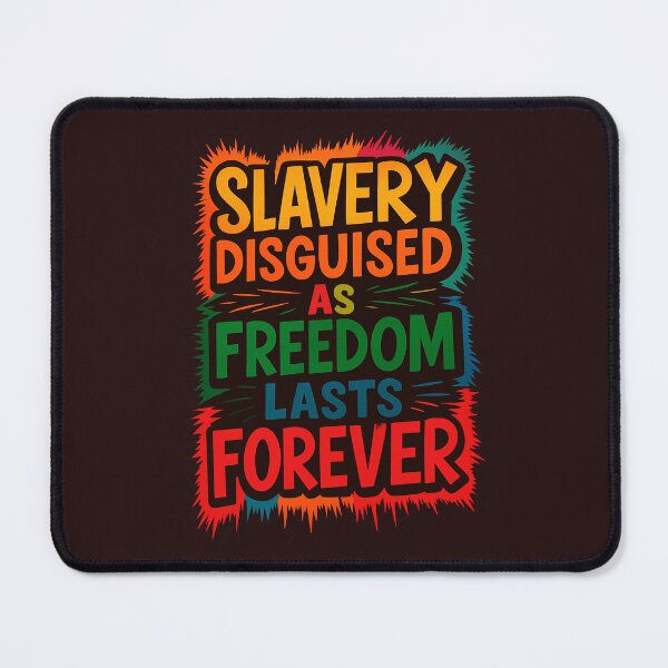 Item preview, Slavery Disguised as Freedom - Thought Provoking Quote designed and sold by Sarcastic designs.