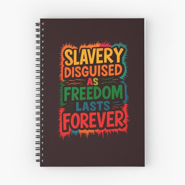 Item preview, Slavery Disguised as Freedom - Thought Provoking Quote designed and sold by Sarcastic designs.