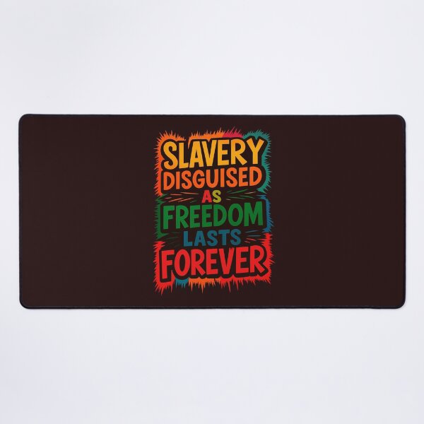 Item preview, Slavery Disguised as Freedom - Thought Provoking Quote designed and sold by Sarcastic designs.