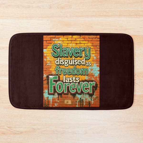Item preview, Slavery Disguised as Freedom - Street Wall Quote designed and sold by Sarcastic designs.