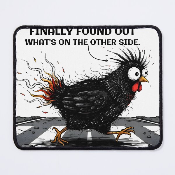 Item preview, Funny Chicken Crossing the Road Meme designed and sold by GrumpyCrudly.