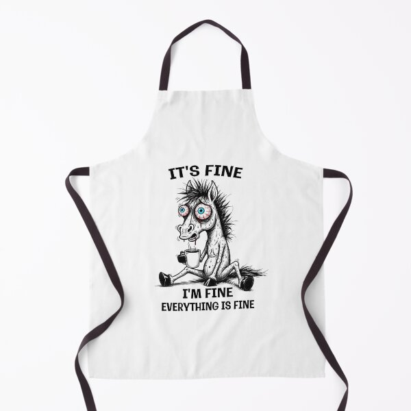 Item preview, It’s Fine I’m Fine Everything Is Fine Horse Funny Coffee Design designed and sold by GrumpyCrudly.