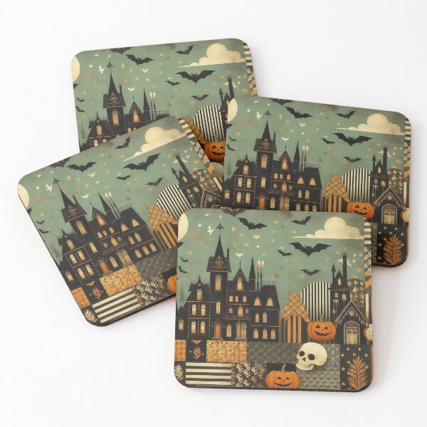 Item preview, Halloween collage patchwork illustration designed and sold by 4Seasons.