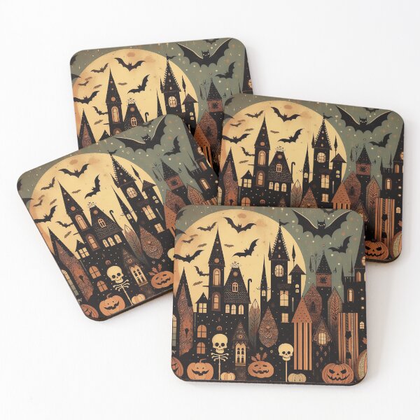 Item preview, Halloween collage patchwork illustration designed and sold by 4Seasons.