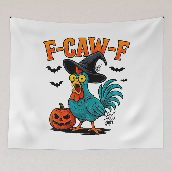 Item preview, Funny F-Caw-F Chicken Shirt Halloween Witch Hat Pumpkin designed and sold by merlinnears.