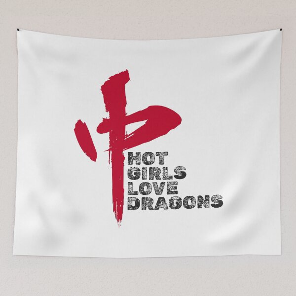 Item preview, Hot Girls Love Dragons With Red Dragon Symbol designed and sold by UNK-Fatigues.
