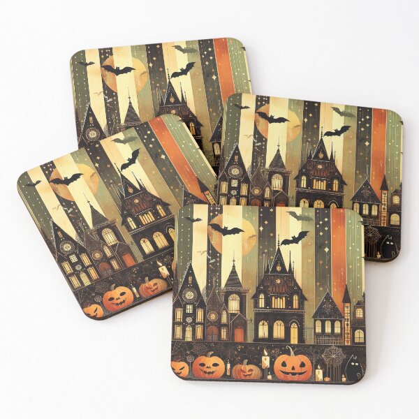 Item preview, Halloween collage patchwork illustration designed and sold by 4Seasons.