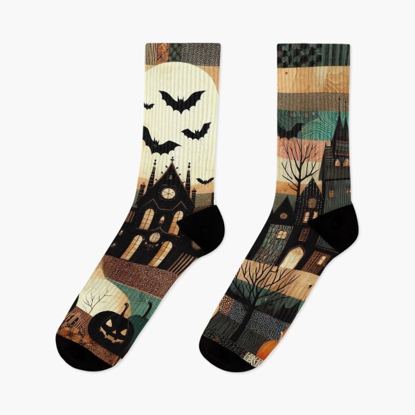 Item preview, Halloween collage patchwork illustration designed and sold by 4Seasons.