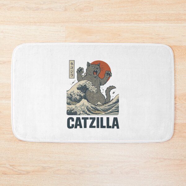 Item preview, CATZILLA – The Great Wave Feline (Ukiyo-e Kaiju Parody) designed and sold by DailyDrivesct.