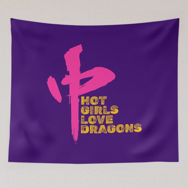 Item preview, Hot Girls Love Dragons With Red Dragon Symbol designed and sold by UNK-Fatigues.