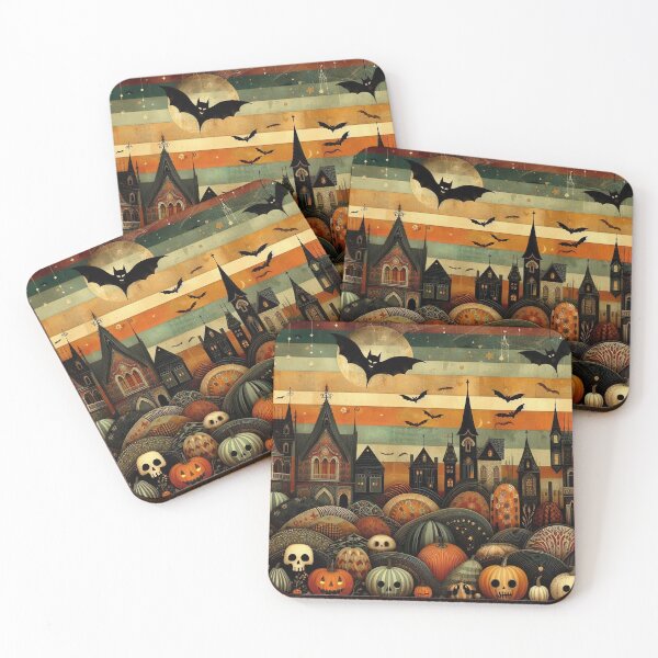 Item preview, Halloween collage patchwork illustration designed and sold by 4Seasons.