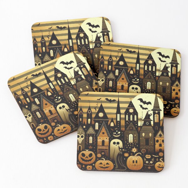 Item preview, Halloween collage patchwork illustration designed and sold by 4Seasons.