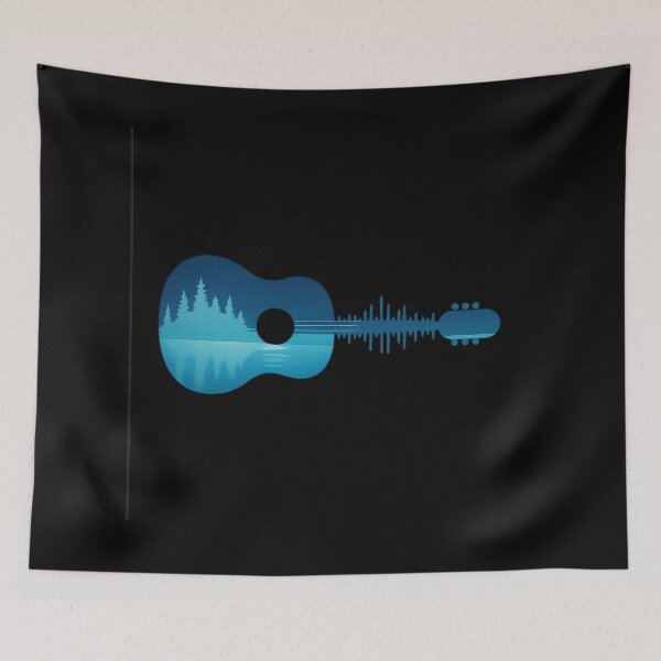 Item preview, Nature Guitar Soundwave – Forest Reflection Music Art designed and sold by DailyDrivesct.