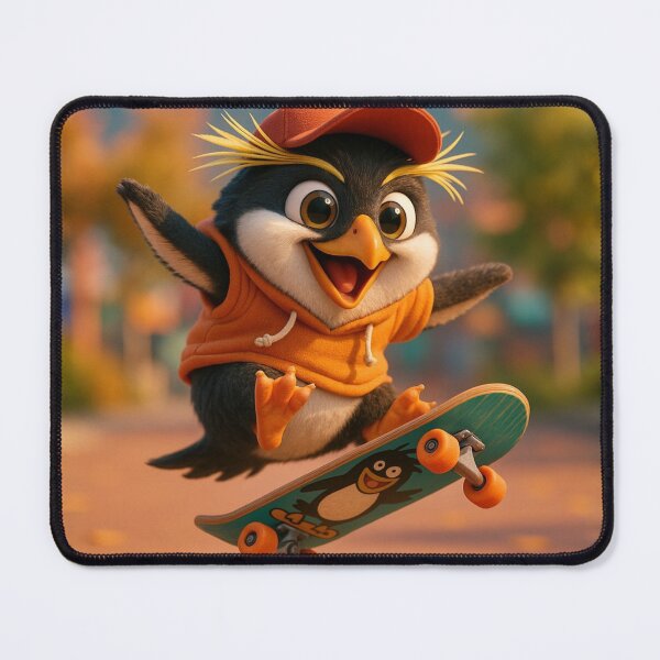 Item preview, Skater Rockhopper Penguin designed and sold by Sillytoe.