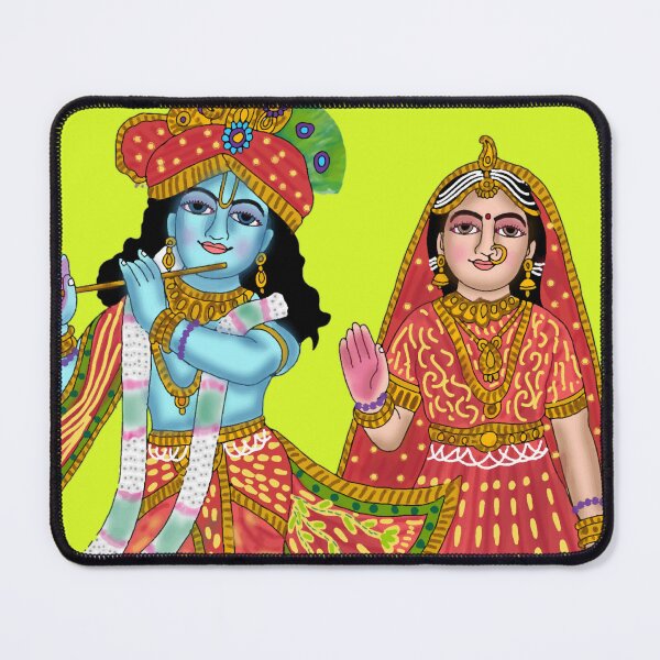 Item preview, Lord RadhaKrishna Digital Artwork | Divine Love & Devotion | Hindu Spiritual Wall Art & Gifts designed and sold by Harshit_Digital_Arts.