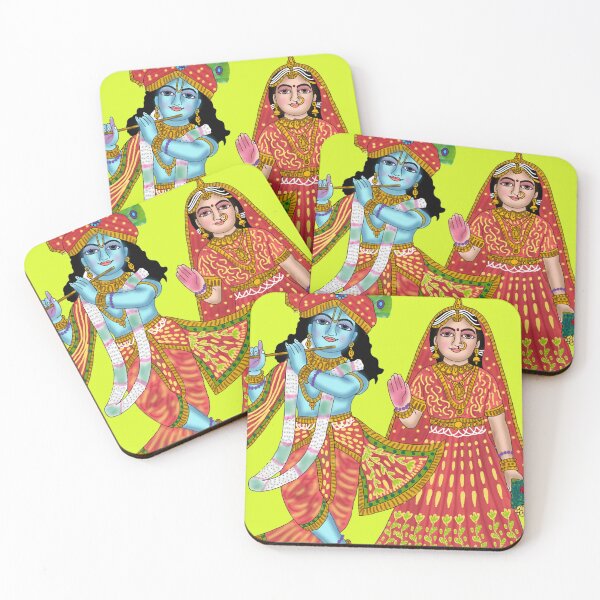 Item preview, Lord RadhaKrishna Digital Artwork | Divine Love & Devotion | Hindu Spiritual Wall Art & Gifts designed and sold by Harshit_Digital_Arts.