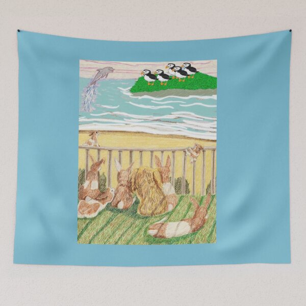 Item preview, The Dolphin And The Puffins designed and sold by pinkyjainpan.