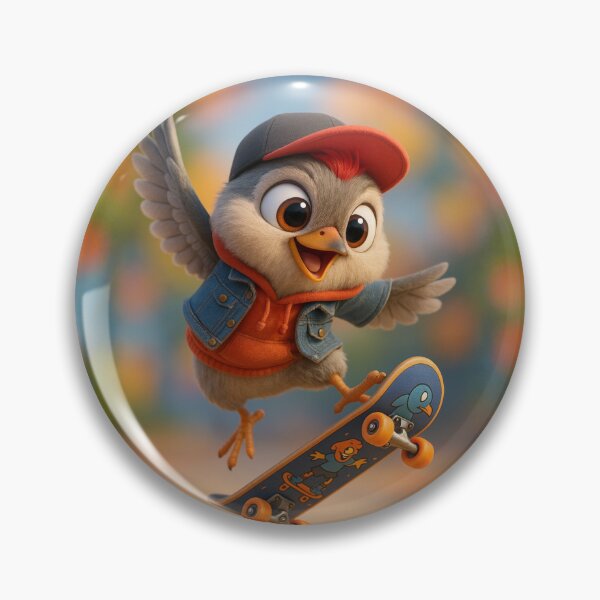 Item preview, Skater Ruby-Crowned Kinglet designed and sold by Sillytoe.