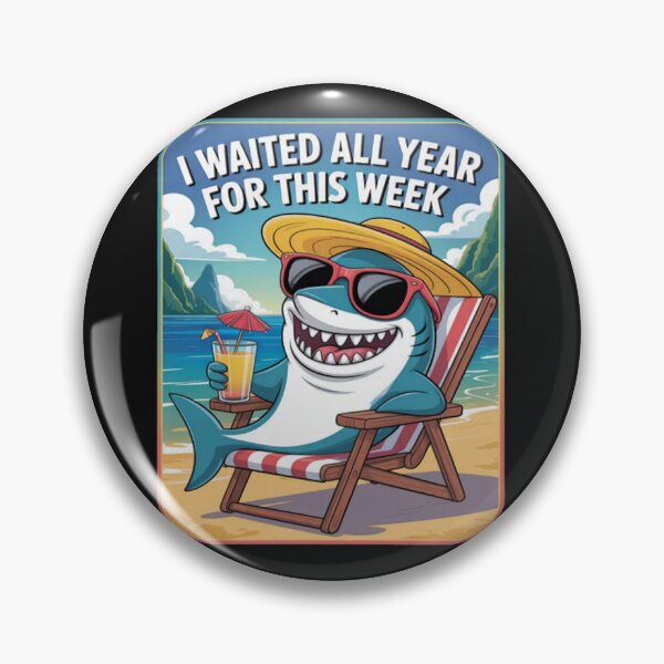 Item preview, i waited all year for this week meme funny shark lover ocean designed and sold by Vastingan.