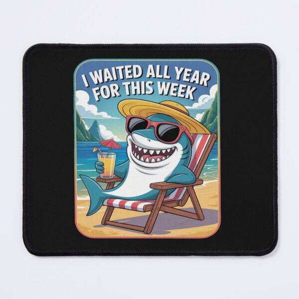 Item preview, i waited all year for this week meme funny shark lover ocean designed and sold by Vastingan.