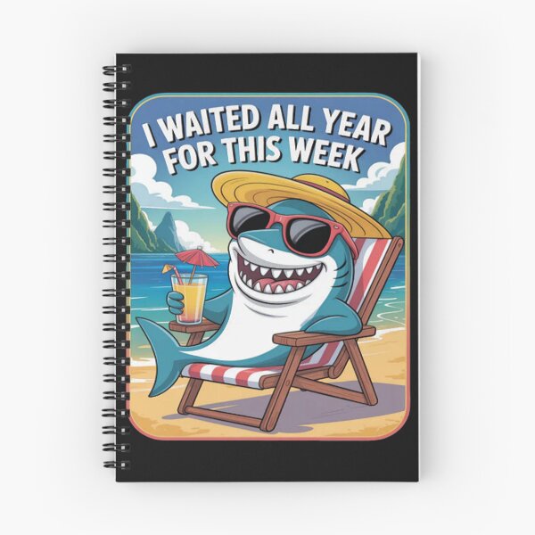 Item preview, i waited all year for this week meme funny shark lover ocean designed and sold by Vastingan.