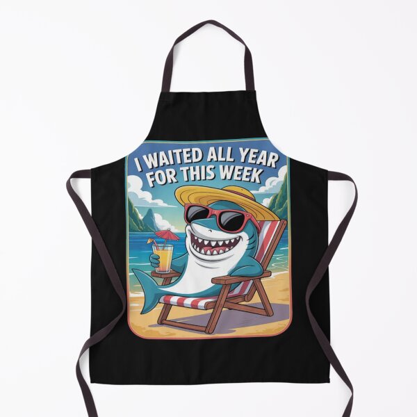 Item preview, i waited all year for this week meme funny shark lover ocean designed and sold by Vastingan.