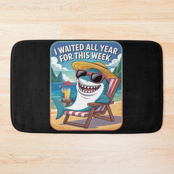 Item preview, i waited all year for this week meme funny shark lover ocean designed and sold by Vastingan.
