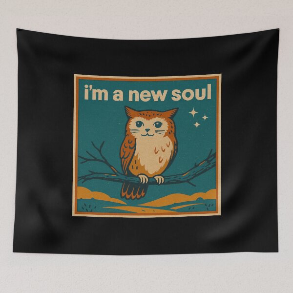 Item preview, Meowl Meme Cat Owl New Soul Retro Vintage Aesthetic designed and sold by Bongocomic.