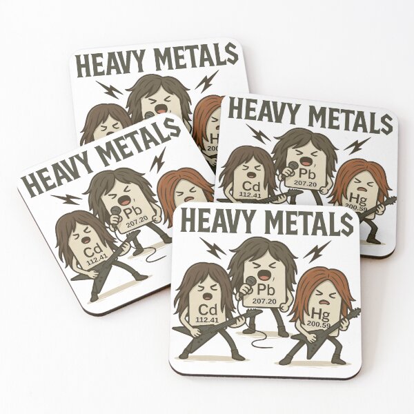 Item preview, Heavy Metals – Periodic Table Rock Band Design designed and sold by sciencenotes.