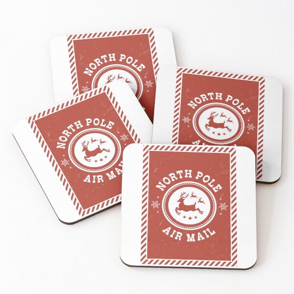 Item preview, North Pole Air Mail – Vintage Reindeer Stamp designed and sold by UptownMax.