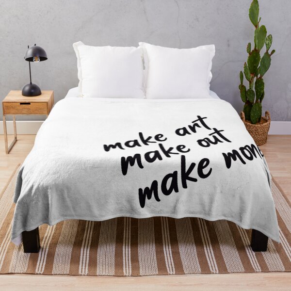 Item preview, Make Art Make Out Make Money Script Quote Design designed and sold by Victor Shadehorn.