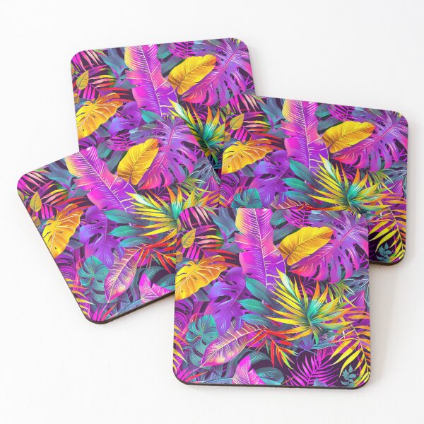Item preview, Vibrant And Bright Neon-Style Palm Leaves Art designed and sold by DEC02.