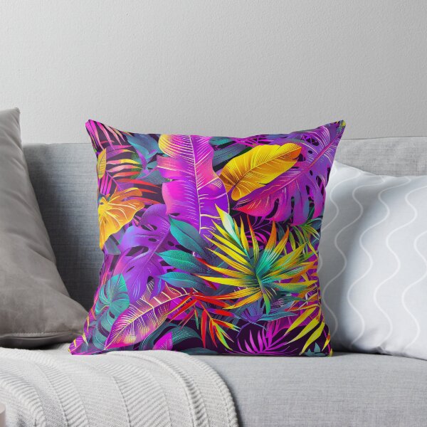 Item preview, Vibrant And Bright Neon-Style Palm Leaves Art designed and sold by DEC02.