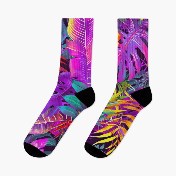 Item preview, Vibrant And Bright Neon-Style Palm Leaves Art designed and sold by DEC02.