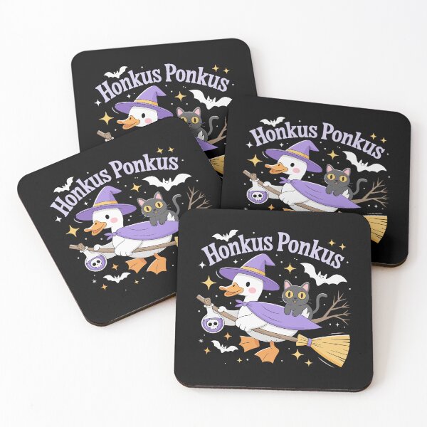 Item preview, Honkus Ponkus Witch Goose and Black Cat Halloween Chaos designed and sold by AScribbler0.