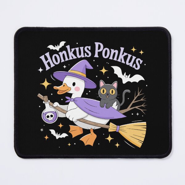 Item preview, Honkus Ponkus Witch Goose and Black Cat Halloween Chaos designed and sold by AScribbler0.