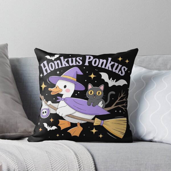 Item preview, Honkus Ponkus Witch Goose and Black Cat Halloween Chaos designed and sold by AScribbler0.
