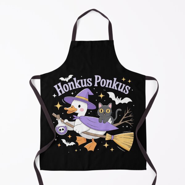 Item preview, Honkus Ponkus Witch Goose and Black Cat Halloween Chaos designed and sold by AScribbler0.
