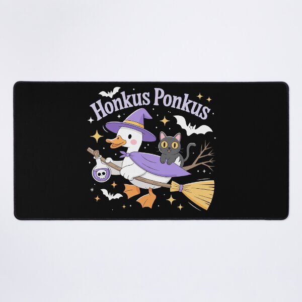 Item preview, Honkus Ponkus Witch Goose and Black Cat Halloween Chaos designed and sold by AScribbler0.