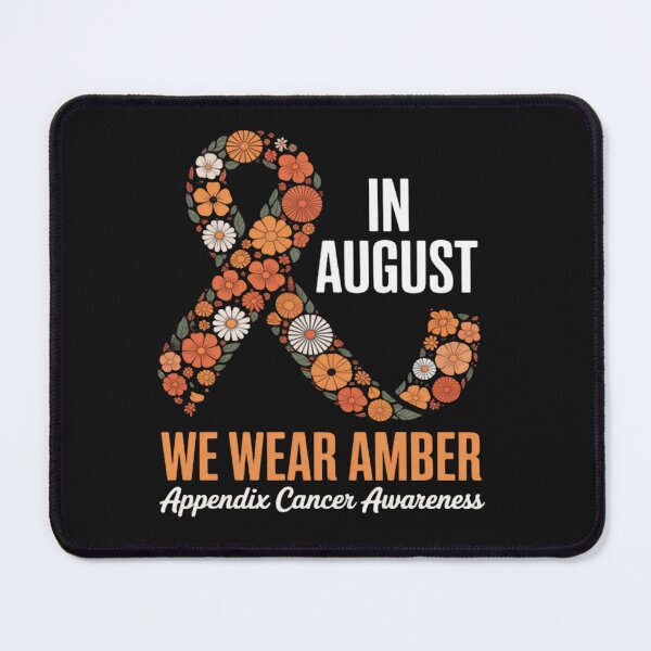 Item preview, In August We Wear Amber For Appendix Cancer Awareness Month designed and sold by Vastingan.