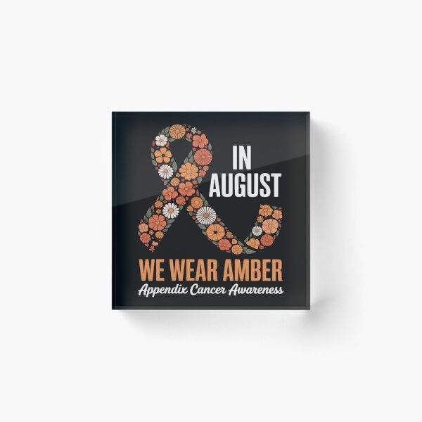 Item preview, In August We Wear Amber For Appendix Cancer Awareness Month designed and sold by Vastingan.