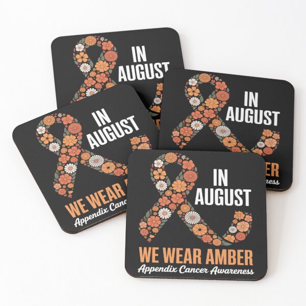 Item preview, In August We Wear Amber For Appendix Cancer Awareness Month designed and sold by Vastingan.